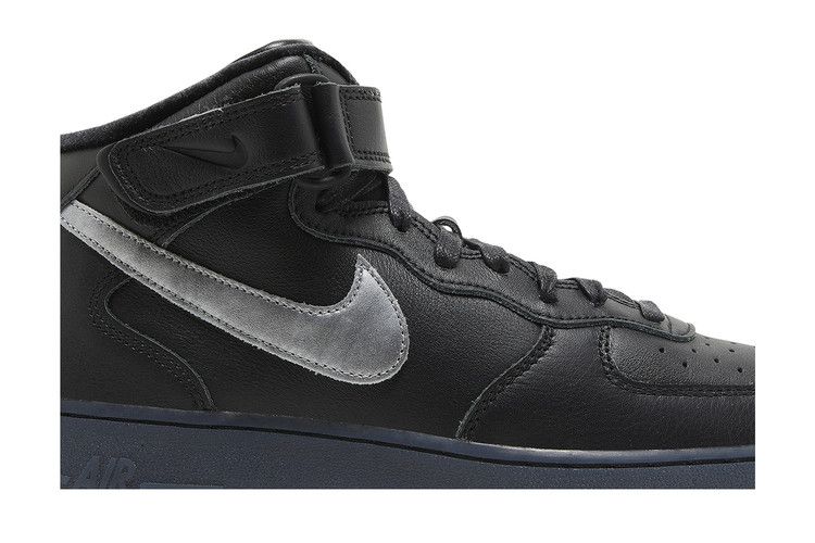 Nike Air Force 1 Mid Premium 'Black Metallic Silver'