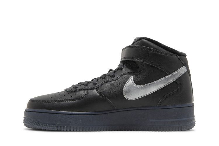 Nike Air Force 1 Mid Premium 'Black Metallic Silver'