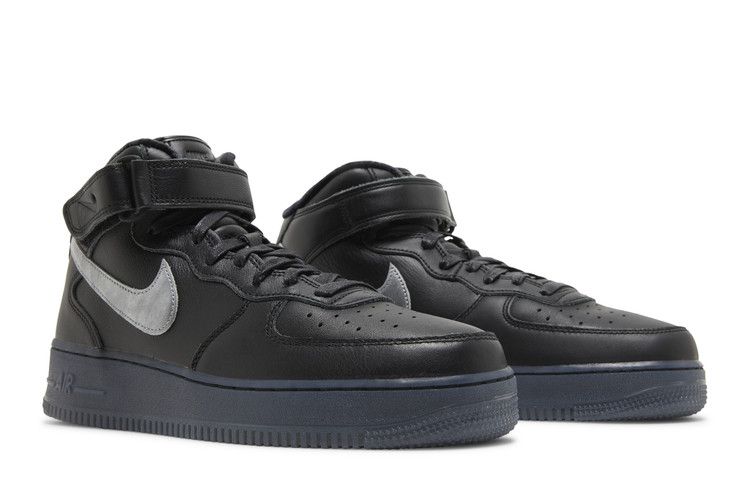 Nike Air Force 1 Mid Premium 'Black Metallic Silver'