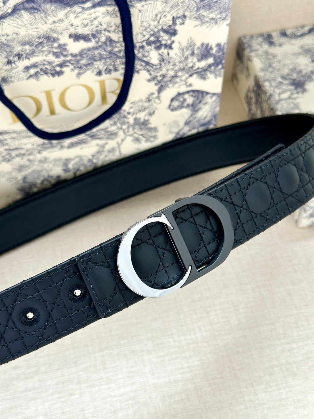 CD Belt 35mm Black Leather Buckle 593665