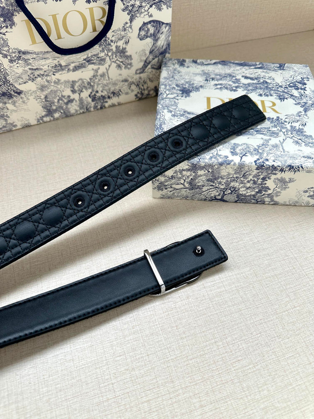 CD Belt 35mm Black Leather Buckle 593664