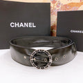 CC classic Chain Buckle 40mm Brown Silver Lambskin 196576