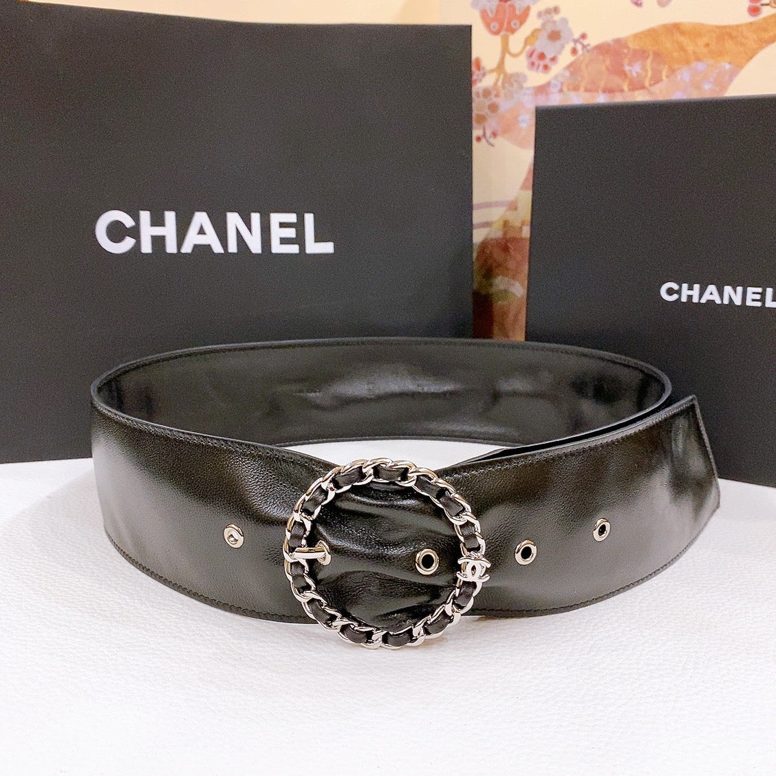 CC classic Chain Buckle 40mm Brown Silver Lambskin 196576