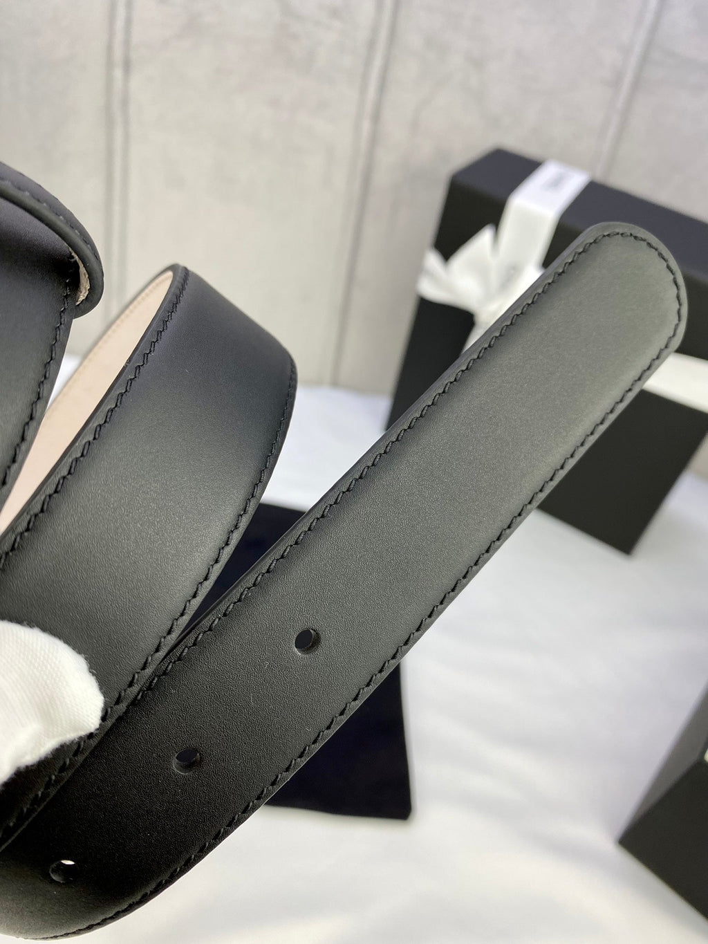 CC Women's Belt 3.0CM Black Cowhide 586503