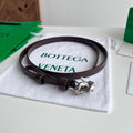 BV 26S Knot Buckle Belt 1.2cm Chocolate Leather 507230