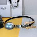 CL Signature Belt 1.8cm Black Taurillon Leather 211352