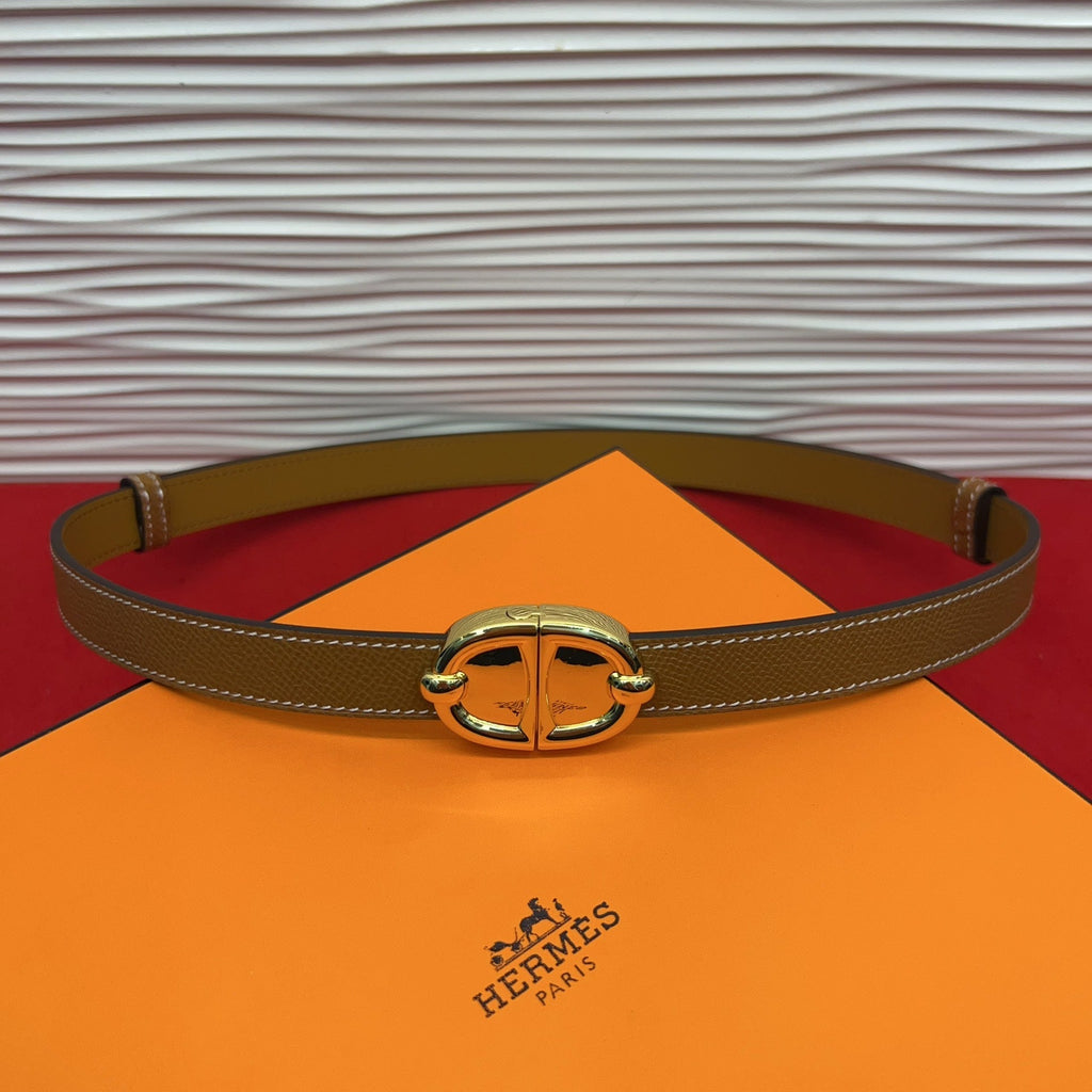 HM Chaine d'Ancre Belt 18MM Dark Brown Epsom Calfskin GHW 212445