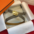 HM Chaine d'Ancre Belt 18MM Dark Grey Epsom Calfskin GHW 212446