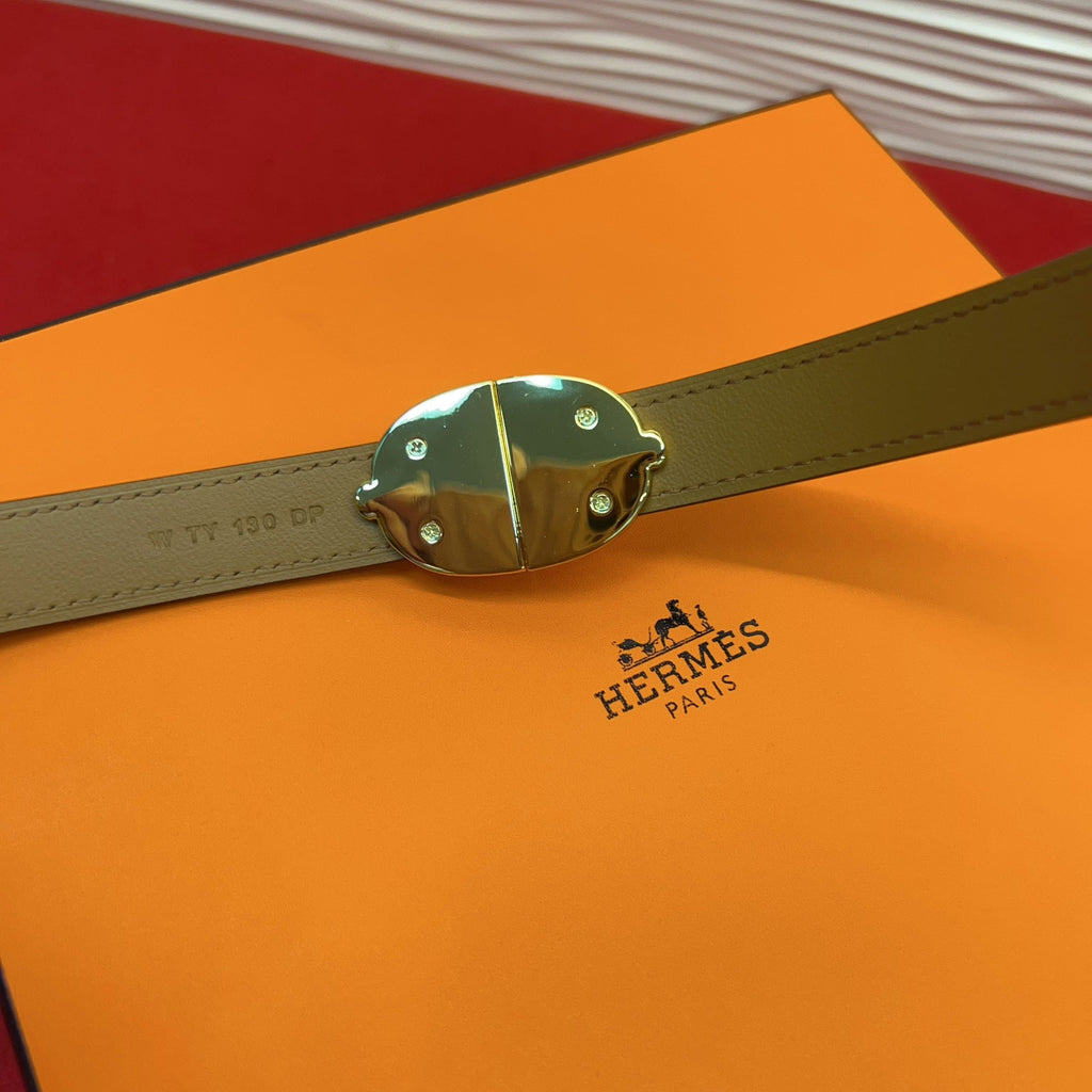 HM Chaine d'Ancre Belt 18MM Dark Grey Epsom Calfskin GHW 212446