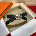 HM Chaine d'Ancre Belt 18MM Black Epsom Calfskin SHW 212447