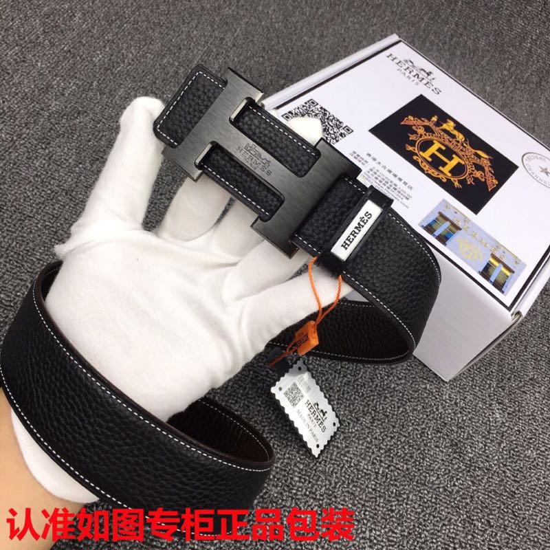 HM Original Belt 38mm Black Cowhide Black Buckle 620252