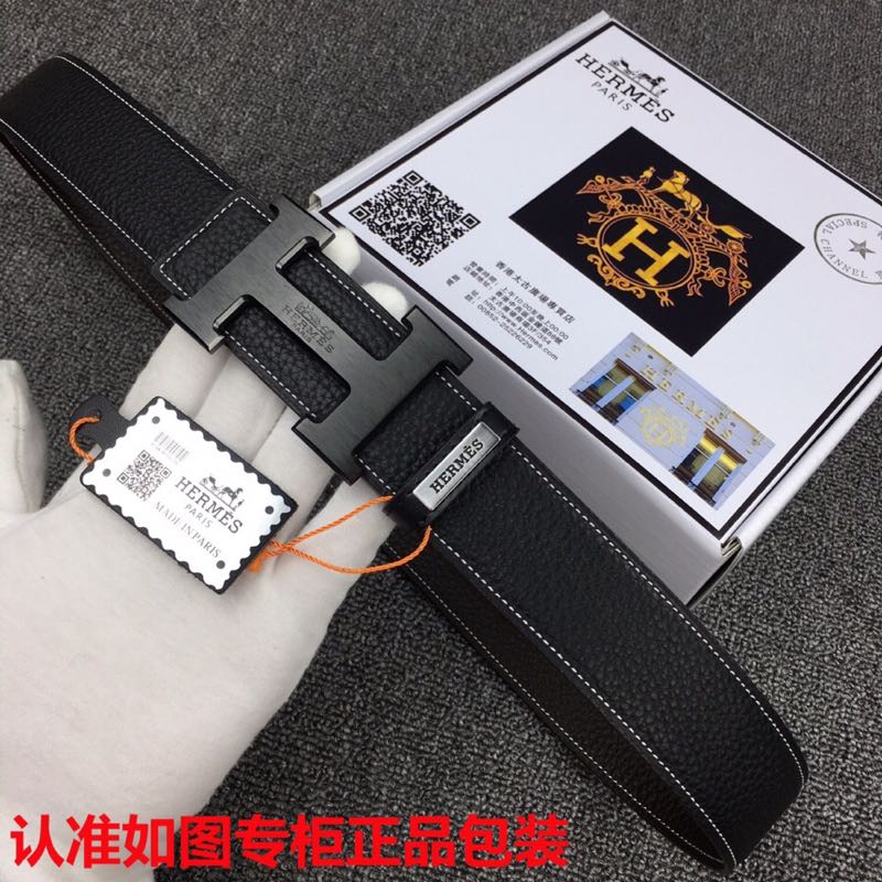 HM Original Belt 38mm Black Cowhide Black Buckle 620252