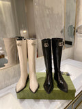 SE701  Size 5-10   Heels:3cm Shaft measures approximately 15.5” from arch Material: Cowhide  Lining: Sheep skin