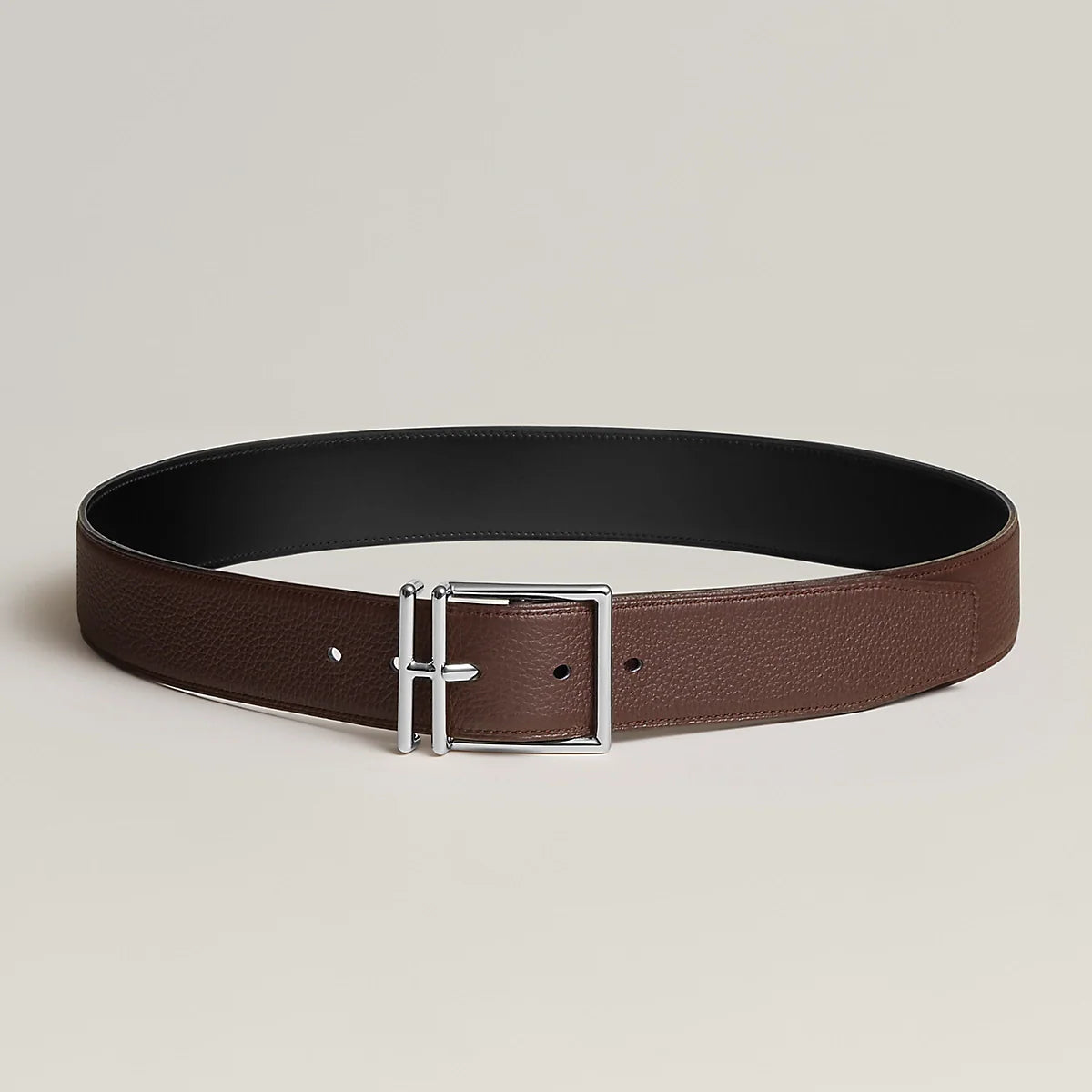 HM Nathan 40mm Belt Black Chocolate Leather 187791