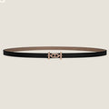 HM ANCRE BUCKLE & REVERSIBLE BLACK AND KHAKI BROWN LEATHER STRAP 13MM COPPER HARDWARE