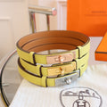 hm kelly belt 18mm yellow epsom leather