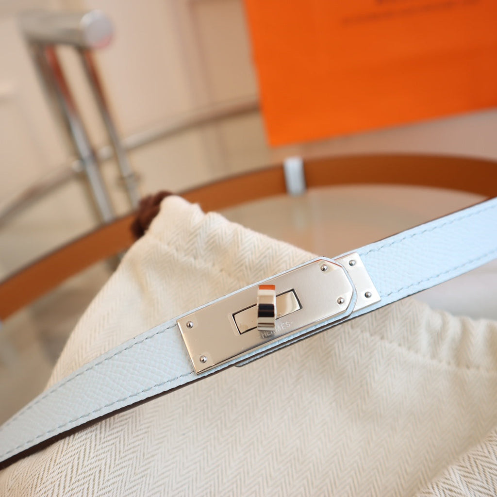 hm kelly belt 18mm cloud blue epsom leather