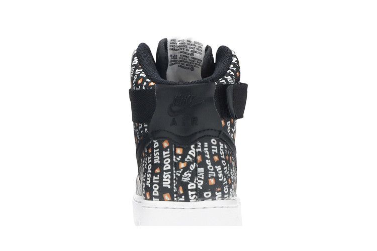 Nike Wmns Air Force 1 High 'Just Do It' — Black/Black-White