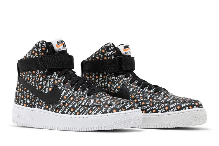 Nike Air Force 1 High '07 LV8 'Just Do It' — Black/White-Total Orange