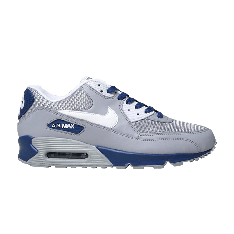 Nike Air Max 90 Essential — Wolf Grey/White-Dark Royal Blue