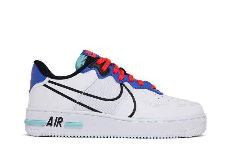 Nike Air Force 1 React GS 'Astronomy Blue Laser Crimson'
