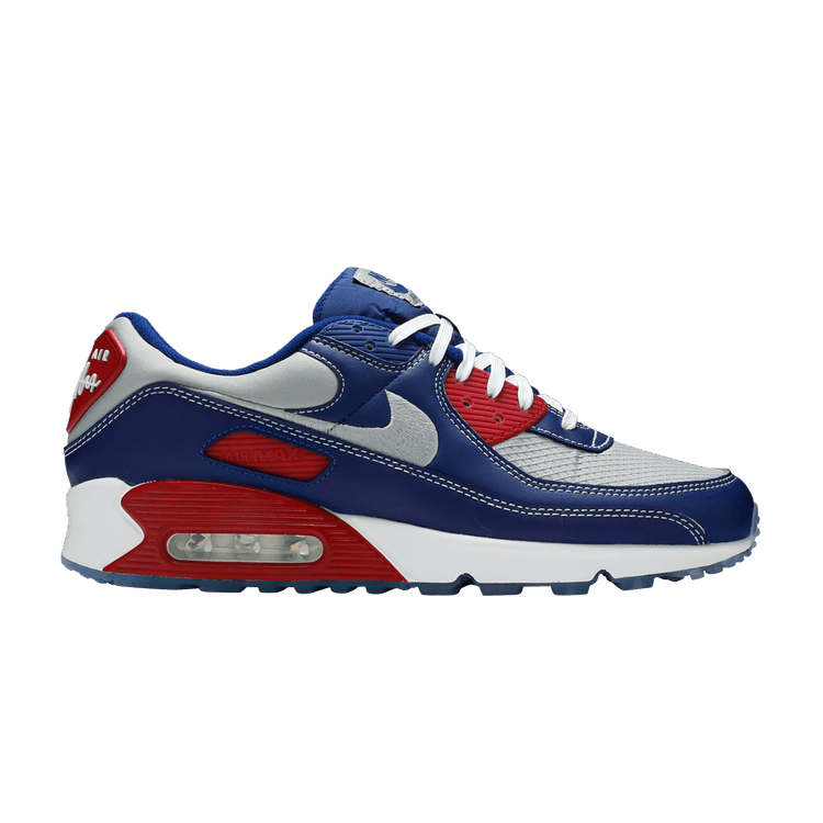 Nike Air Max 90 NRG 'Pirate Radio' — Deep Royal Blue/Light Smoke Grey/Gym Red/White