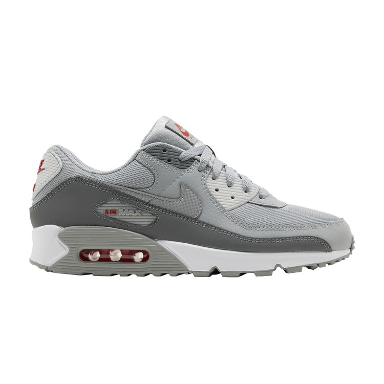 Nike Air Max 90 'Light Smoke Grey Red'