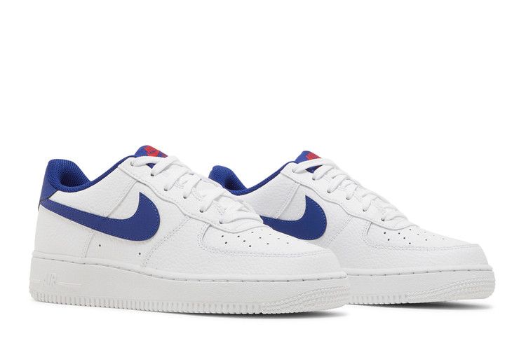 Nike Air Force 1 GS 'White Deep Royal Blue' — White/Deep Royal Blue/University Red