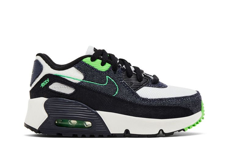 Nike Air Max 90 Leather SE TD 'Black Scream Green'