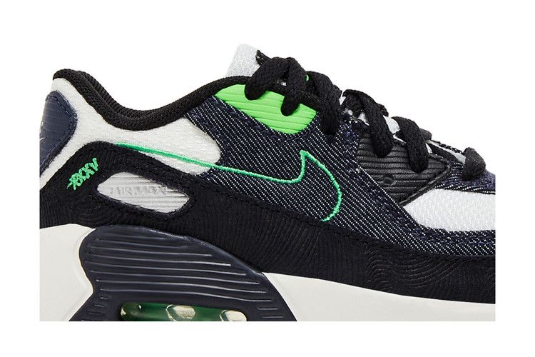 Nike Air Max 90 Leather SE TD 'Black Scream Green'