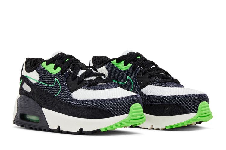 Nike Air Max 90 Leather SE TD 'Black Scream Green'