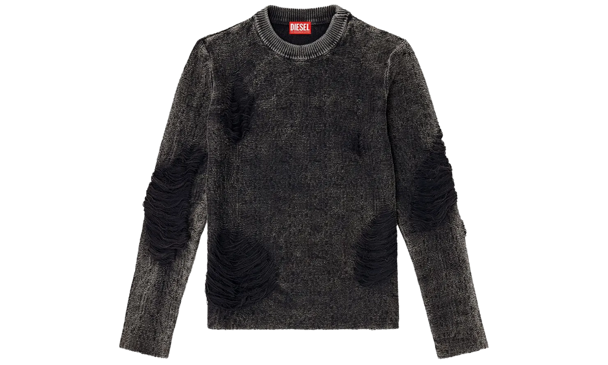 Distressed Sweater "Black" A218760LKDP900