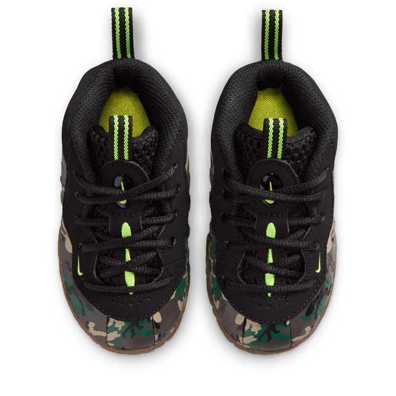 Nike Little Posite Pro Premium 'Green Camo' (TD) - Black/Black