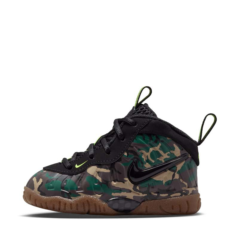Nike Little Posite Pro Premium 'Green Camo' (TD) - Black/Black