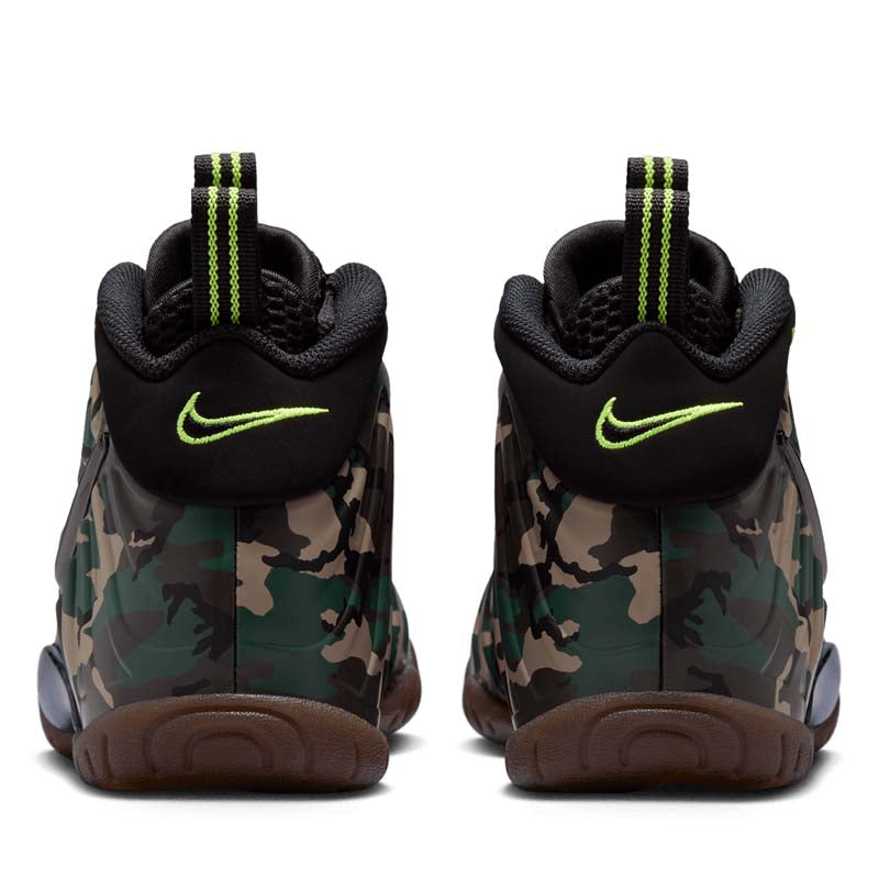 Nike Little Posite Pro Premium 'Green Camo' (GS) - Black/Black