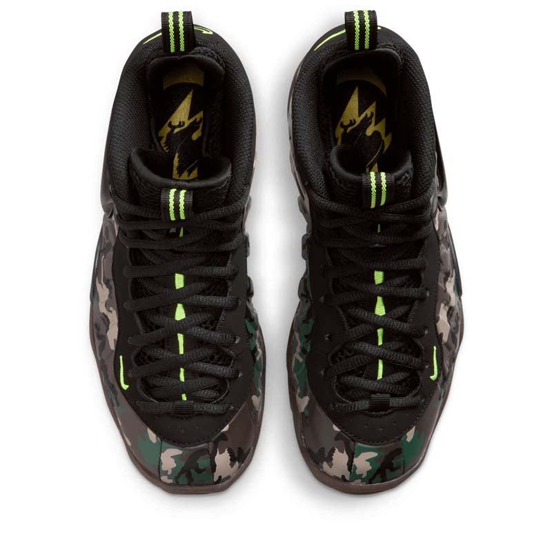Nike Little Posite Pro Premium 'Green Camo' (GS) - Black/Black