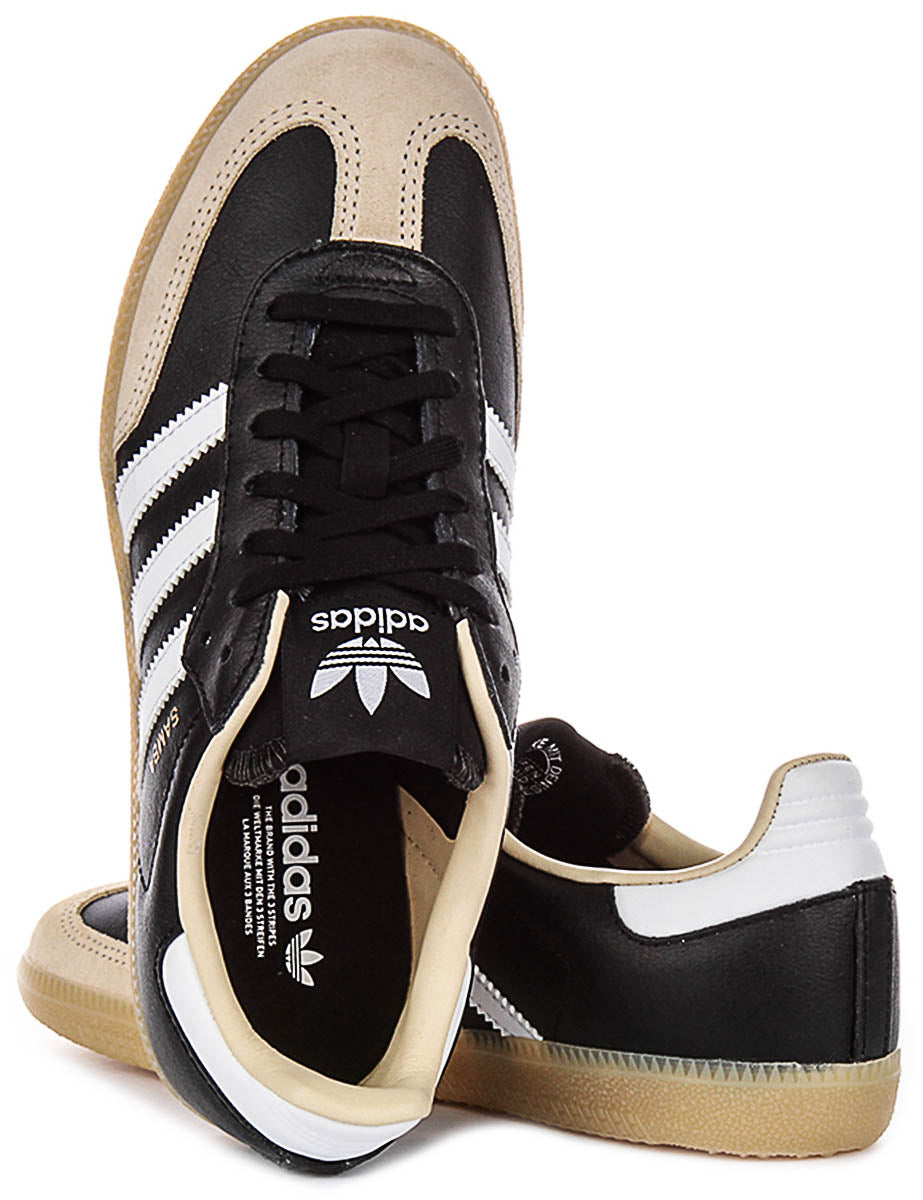 Adidas Samba OG J In Black White For Youth