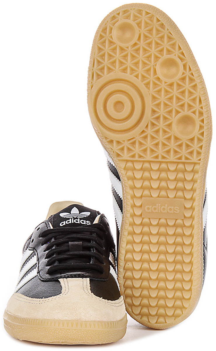 Adidas Samba OG J In Black White For Youth