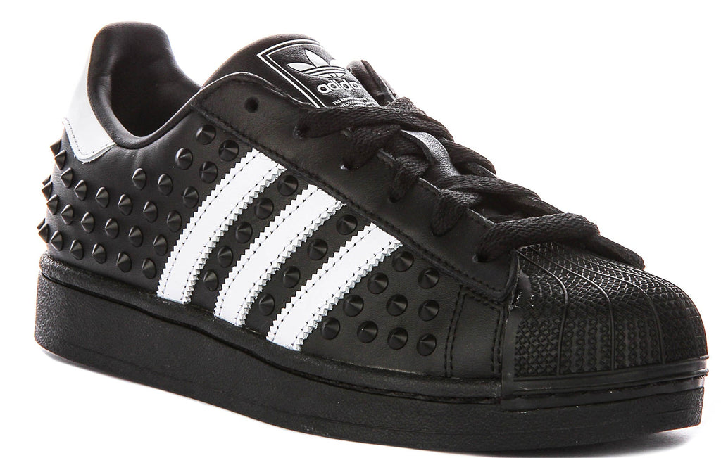 Adidas Superstar II Studs In Black White For Women