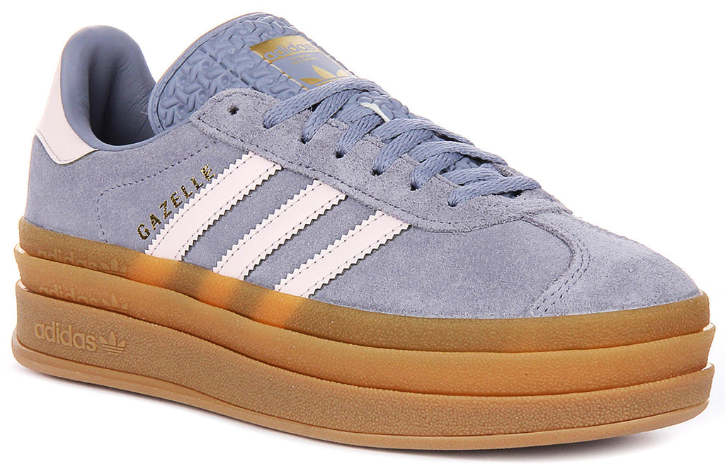 Adidas Gazelle Bold J In Grey Pink For Youth