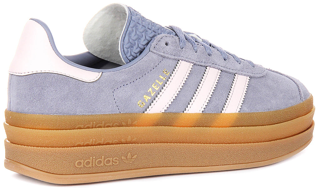 Adidas Gazelle Bold J In Grey Pink For Youth