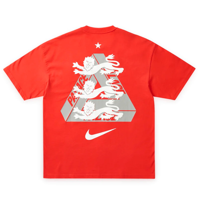 Palace x England x Nike Tee - Light Crimson