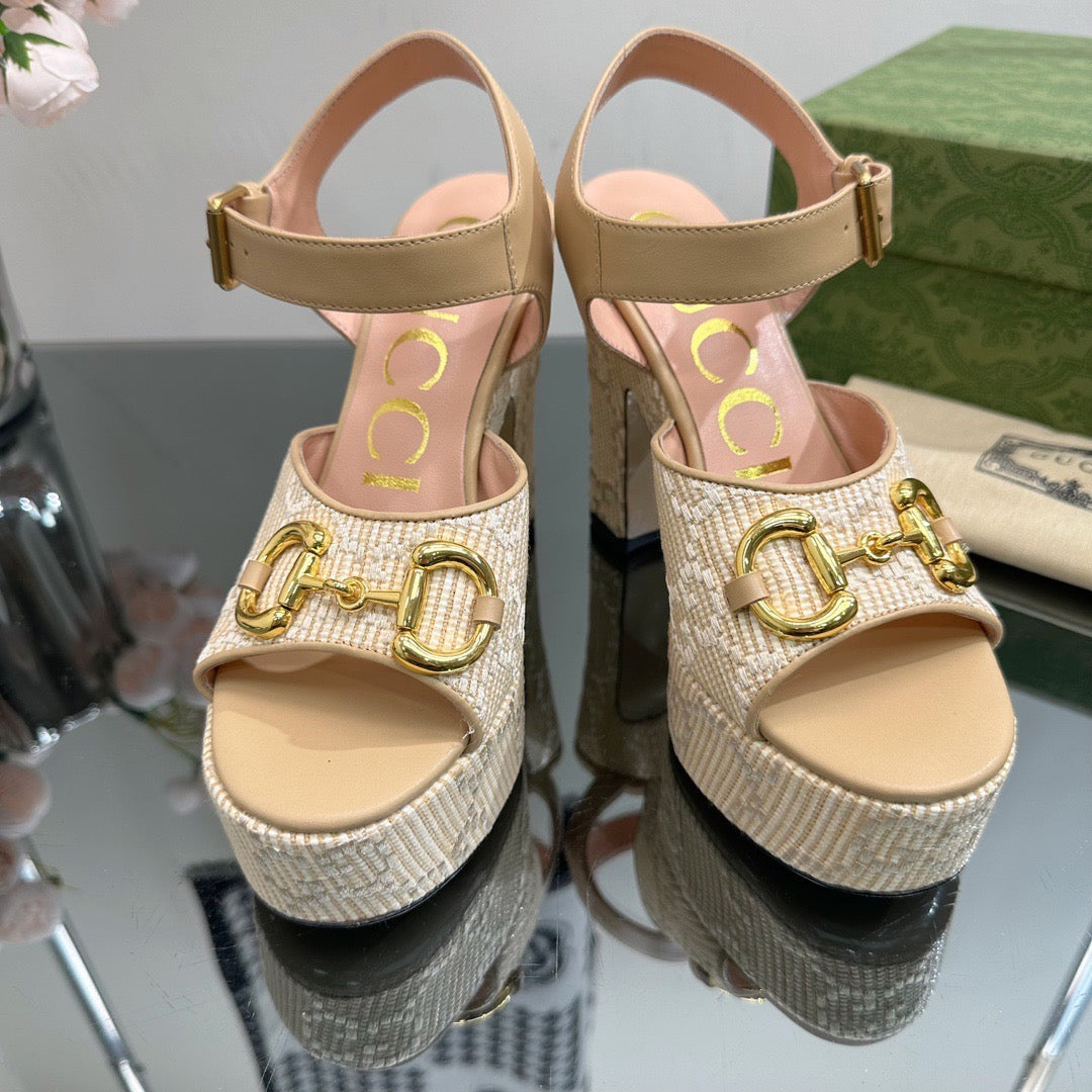 SE1116 GG Women's Horsebit Platform Sandal / Size5-11