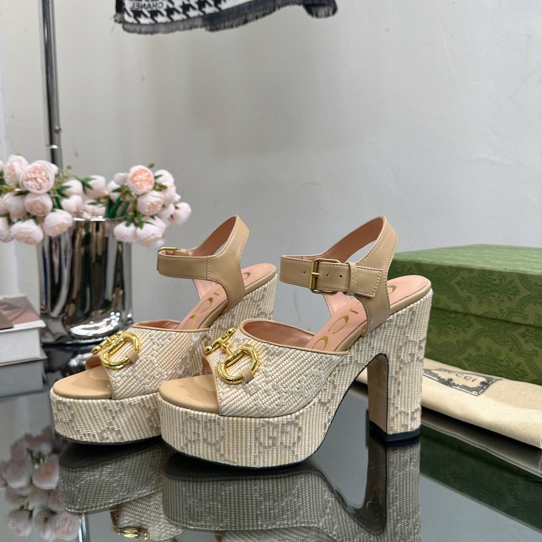 SE1116 GG Women's Horsebit Platform Sandal / Size5-11