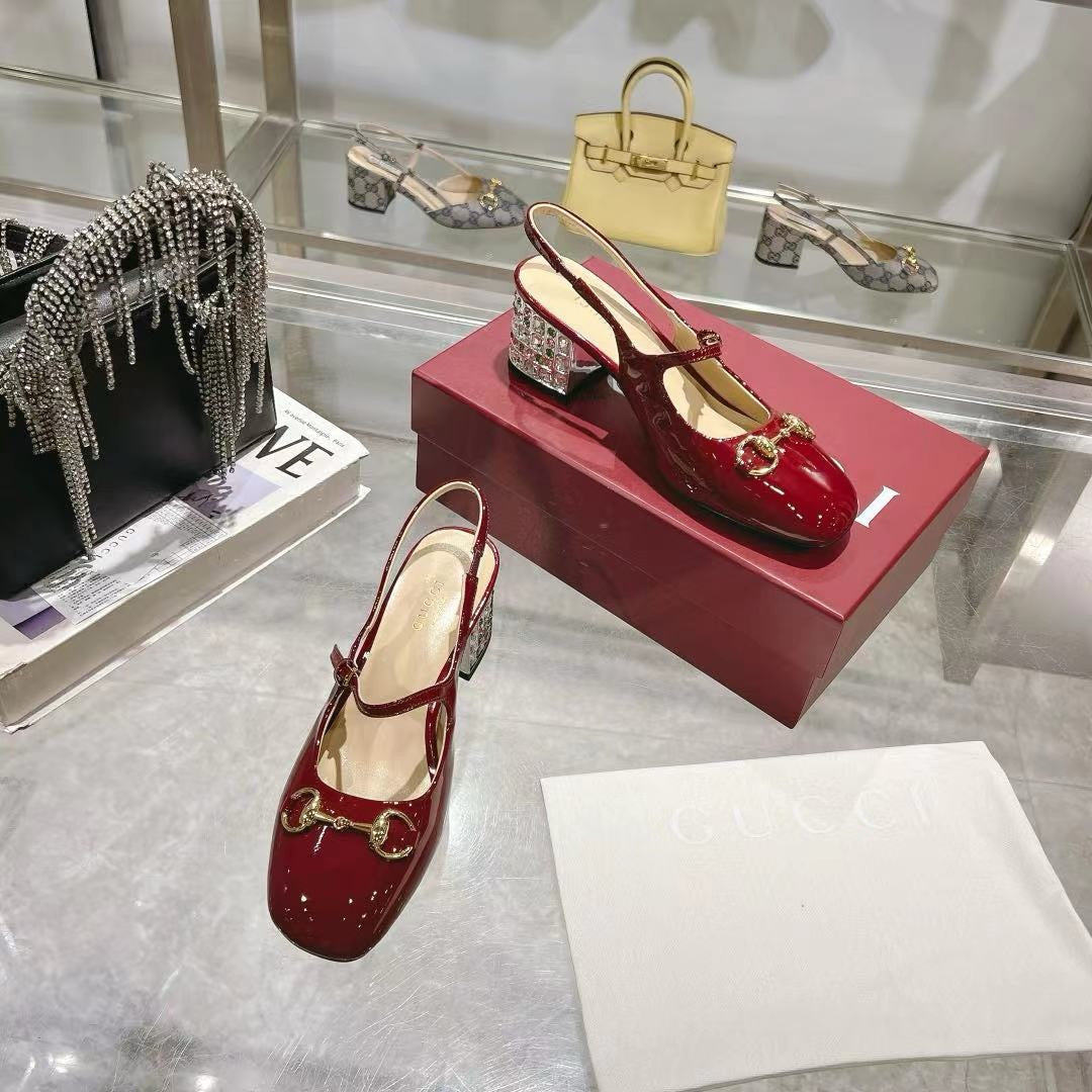 SE1603 Gucci Women's Horsebit Slingback / Size4-11