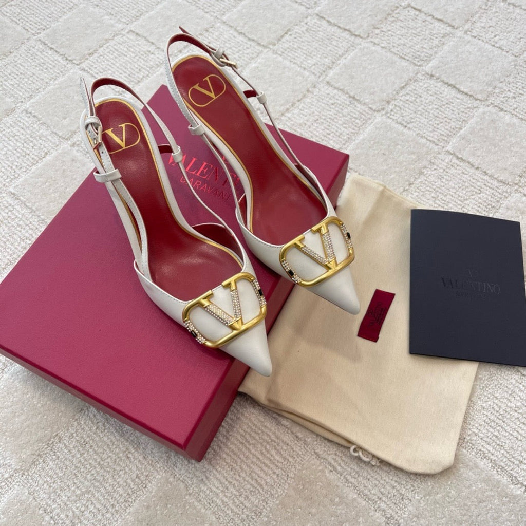 SE1292 Vlogo Glow Laminated Nappa Slingback Pump / 10mm/40mm/80mm