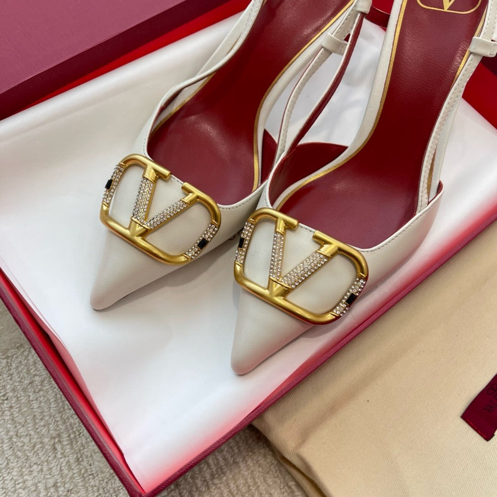 SE1292 Vlogo Glow Laminated Nappa Slingback Pump / 10mm/40mm/80mm