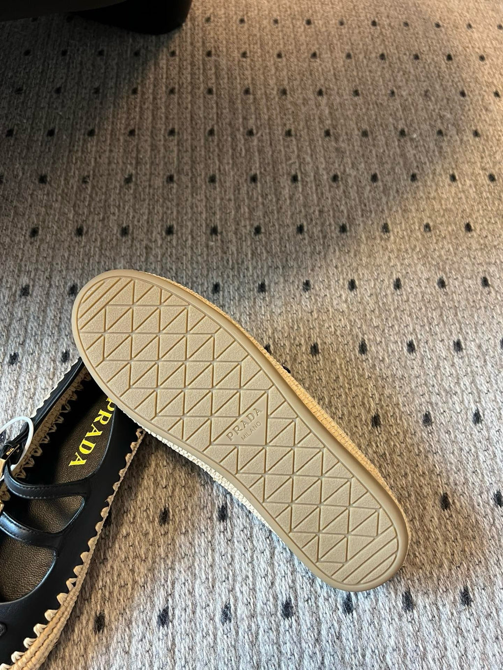 SE1664 Prada Nappa leather and Raffia Ballerinas / Size5-11