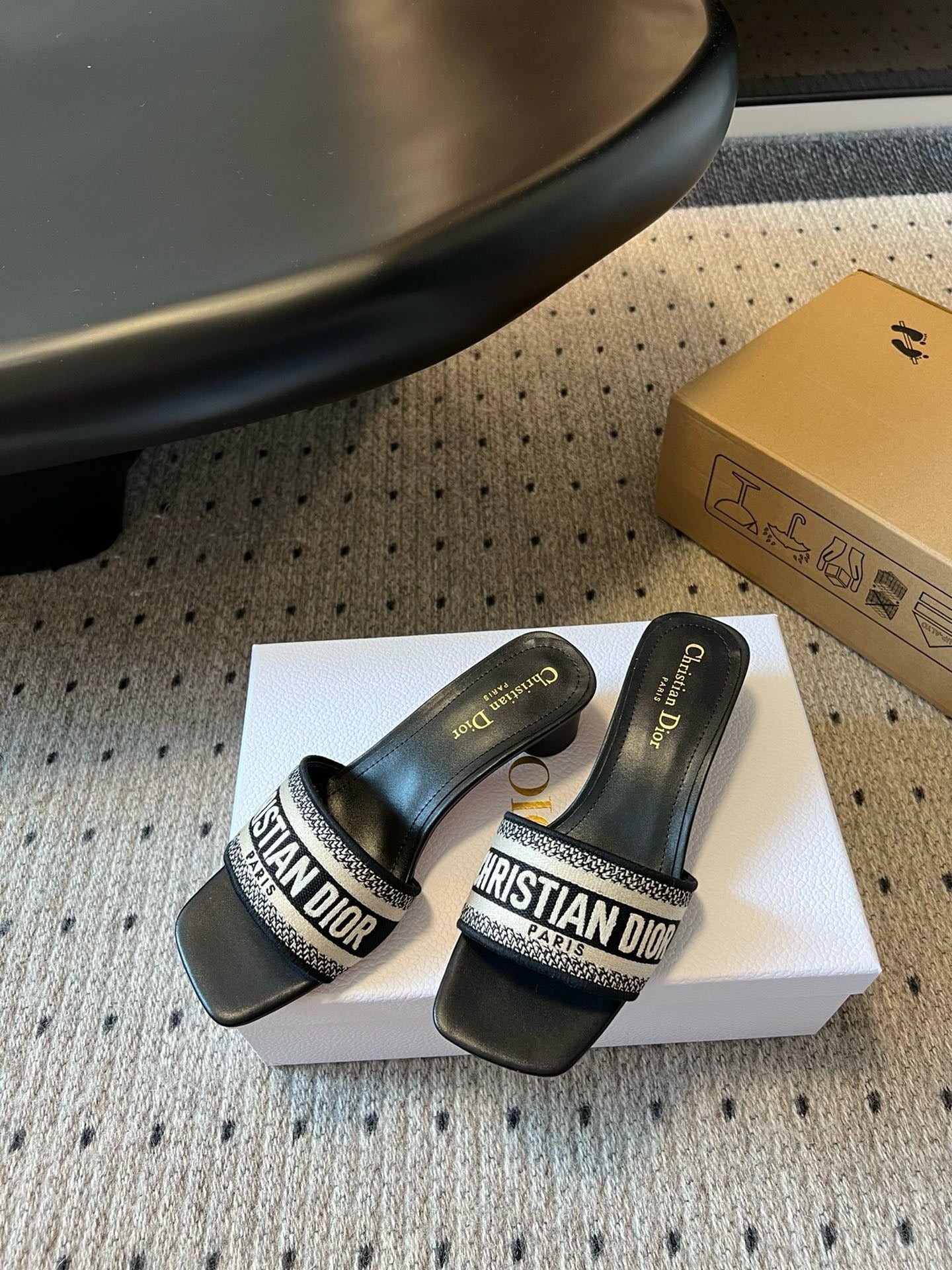 SE1608 Dior Dway Heeled Slide 3.5cm(1.5inch) / Size4-11