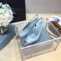 SE1163 PD Brushed Leather Slingback Pumps / Size4-11